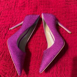 NWT Schutz gorgeous hot sexy magenta pink rhinestone encrusted go get ‘em heels